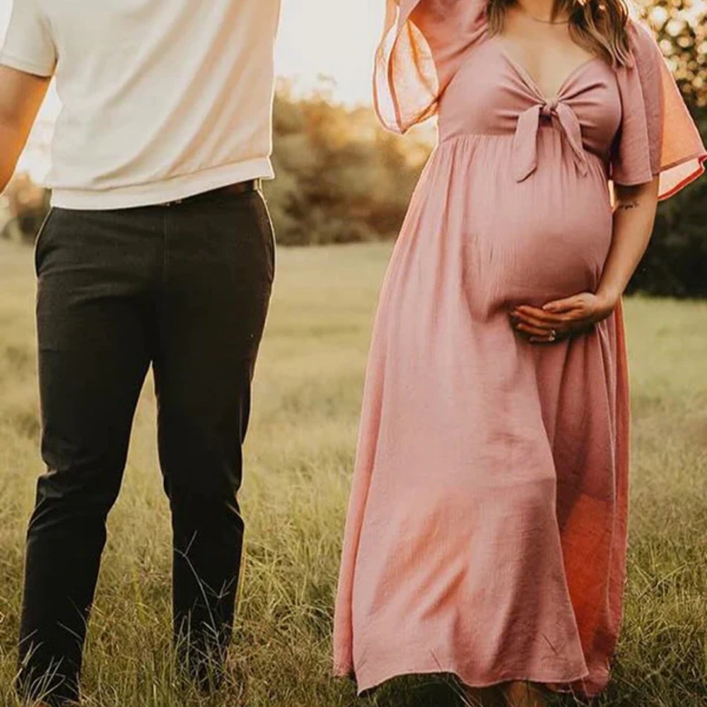 Dusty Rose Maternity Dress